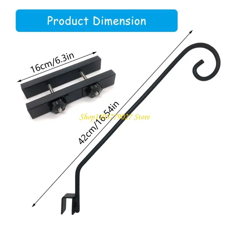 C4DF Deck Railing Plant Hanger Fence Deck Hook for Hanging Plant Bird Feeders