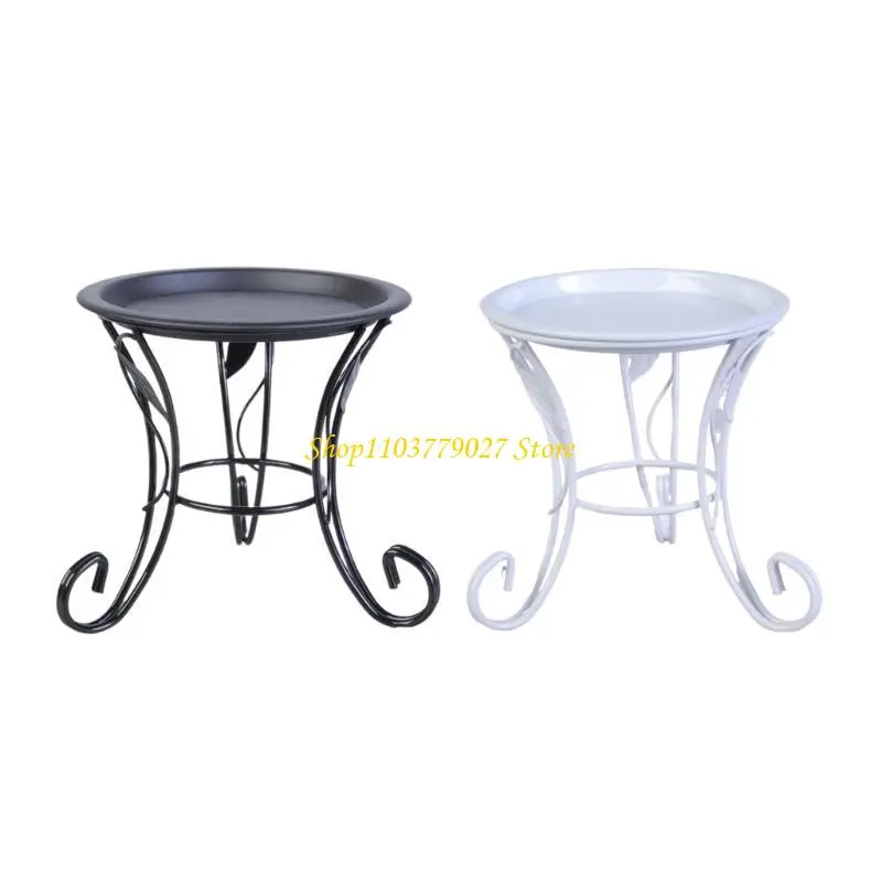 C4DF Practical Metal Flower Rack Small Plant Display Shelf Metal Flowerpot Stand Present for Living and Green Enthusiasts