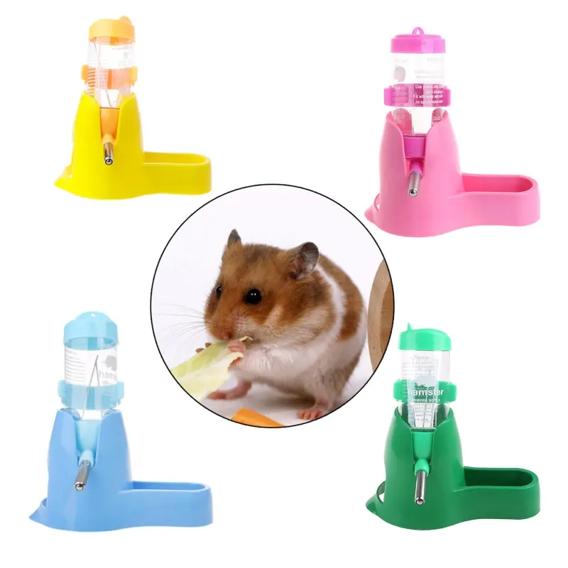 3 in 1 Food Bowl Base 80ML Automatic Water Dispenser Hanging Food Feeder for Hamster Ferret Hamster Guinea Pig Rabbit