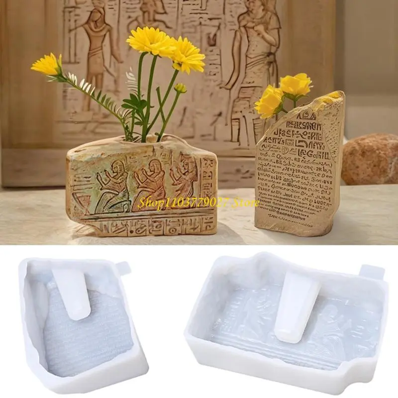 C4DF Stone Sculpture Silicone Vase Molds Silicone Molds for Epoxy Resin