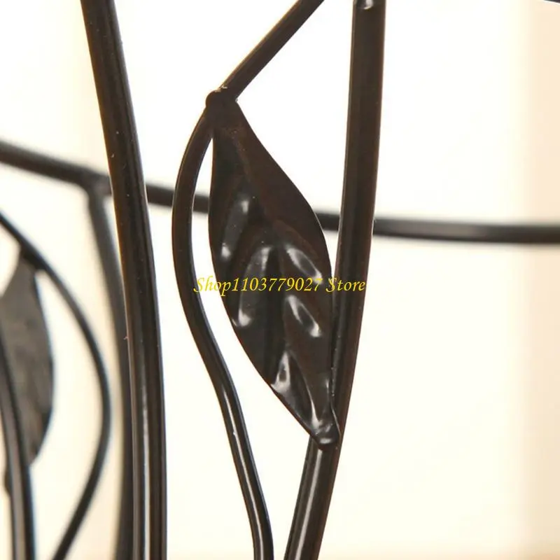 C4DF Practical Metal Flower Rack Small Plant Display Shelf Metal Flowerpot Stand Present for Living and Green Enthusiasts