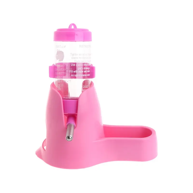 3 in 1 Food Bowl Base 80ML Automatic Water Dispenser Hanging Food Feeder for Hamster Ferret Hamster Guinea Pig Rabbit