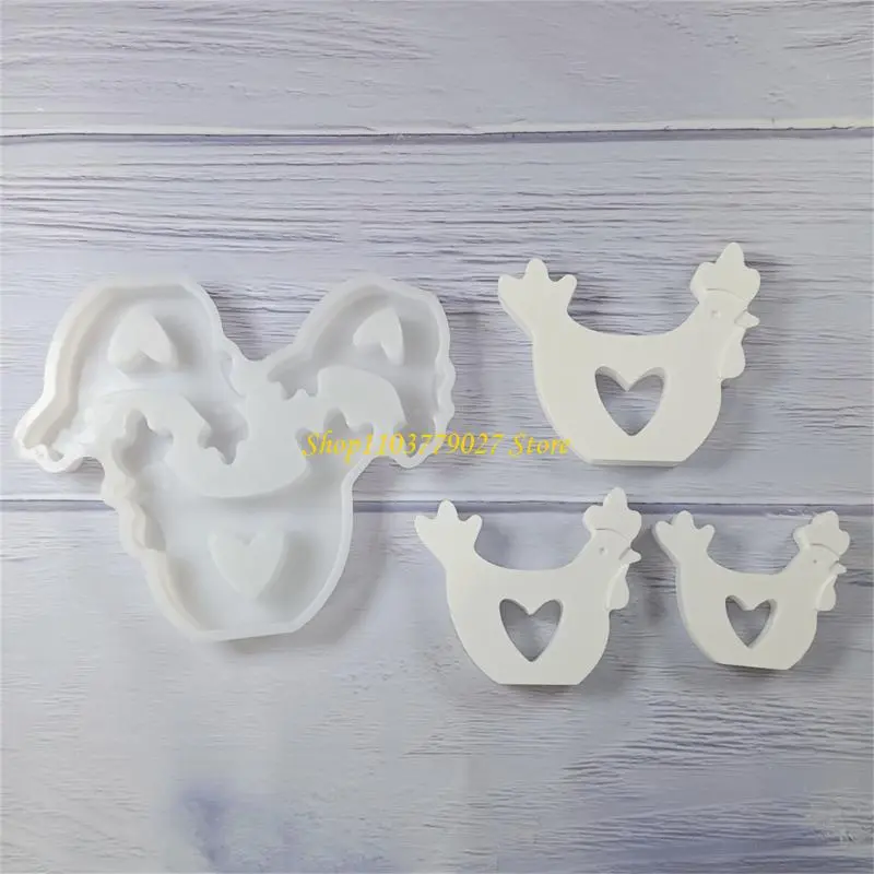 C4DF Hen and Chicken Silicone Molds for Handmade Soap Silicone Molds