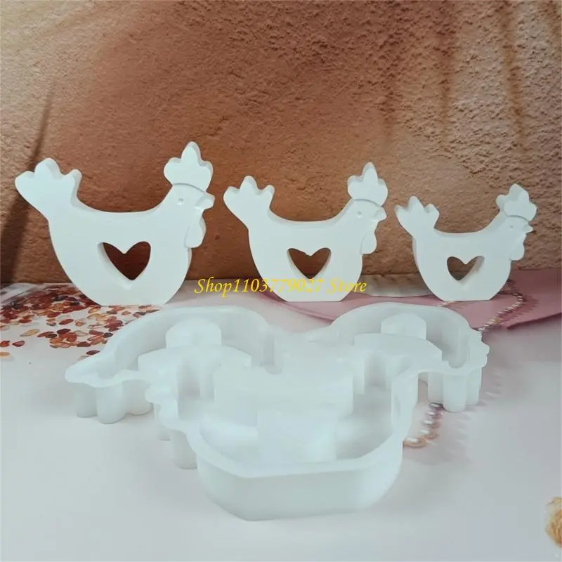 C4DF Hen and Chicken Silicone Molds for Handmade Soap Silicone Molds