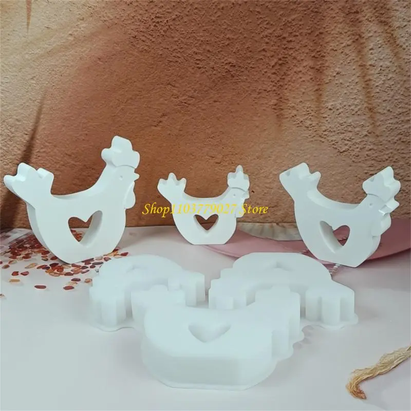 C4DF Hen and Chicken Silicone Molds for Handmade Soap Silicone Molds