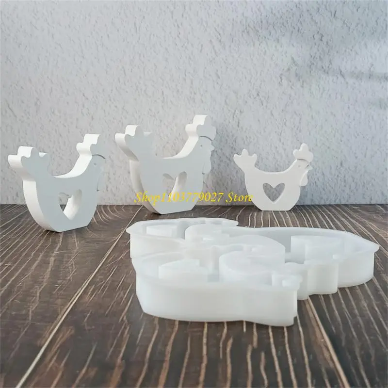 C4DF Hen and Chicken Silicone Molds for Handmade Soap Silicone Molds