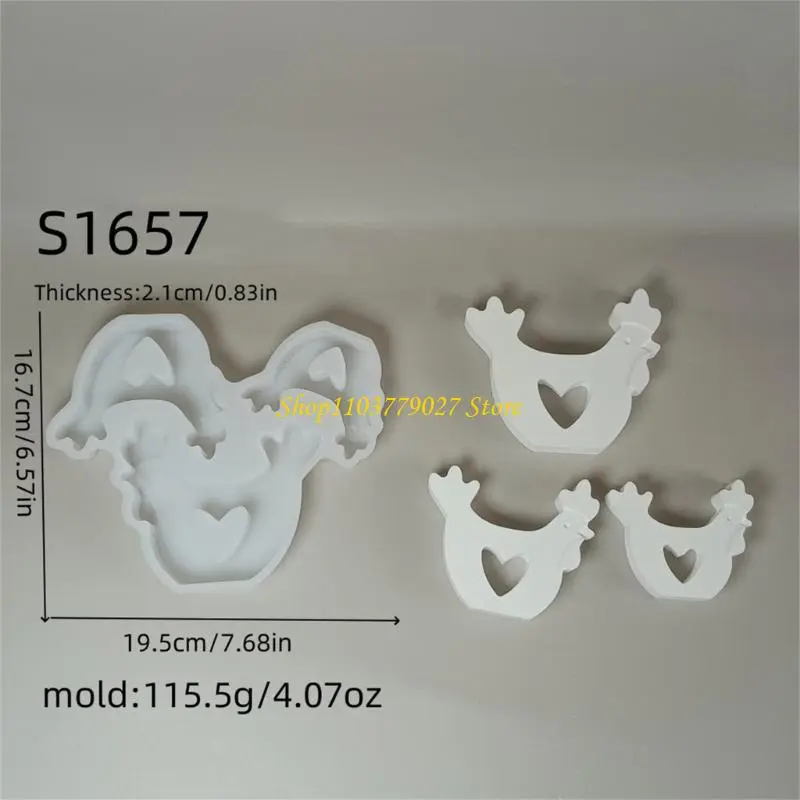 C4DF Hen and Chicken Silicone Molds for Handmade Soap Silicone Molds