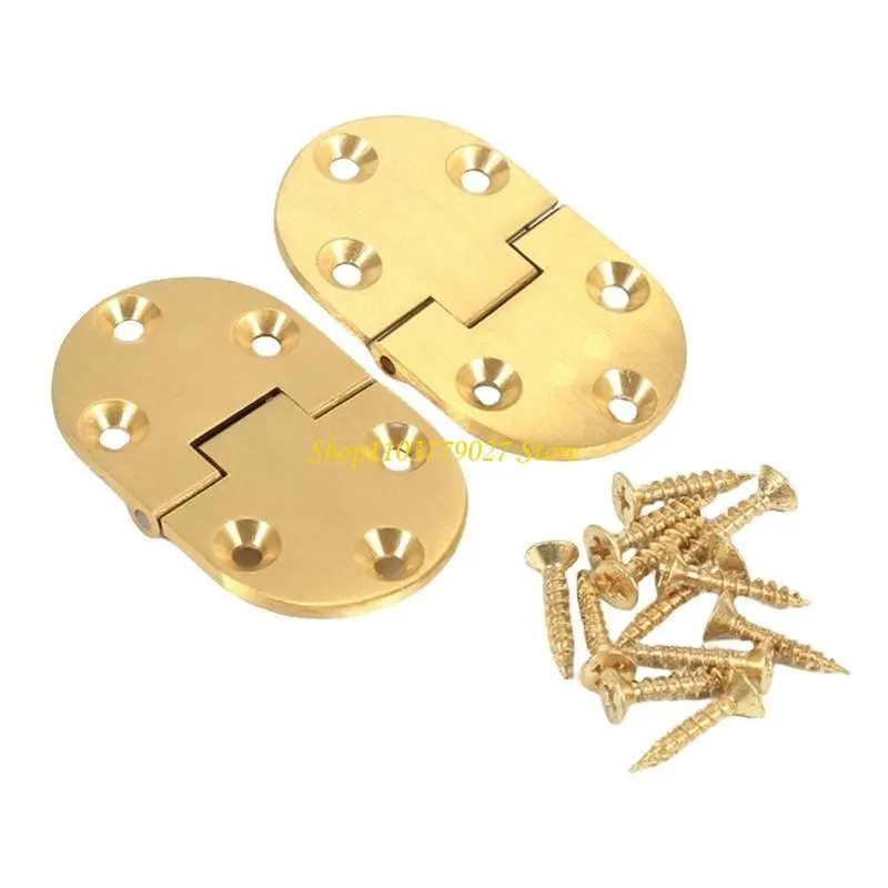 C4DF Set of 2 Brass Tray Hinges Quiet Operations for Stylish Home Decoration