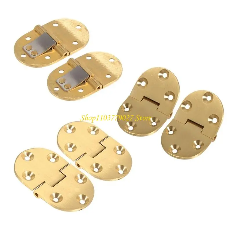 C4DF Set of 2 Brass Tray Hinges Quiet Operations for Stylish Home Decoration