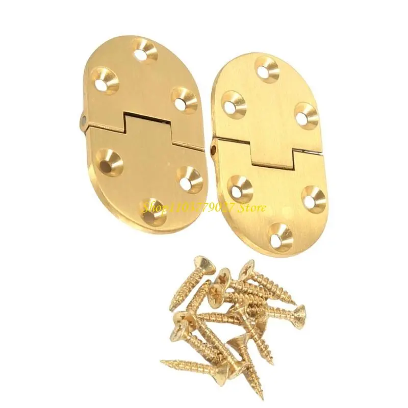 C4DF Set of 2 Brass Tray Hinges Quiet Operations for Stylish Home Decoration