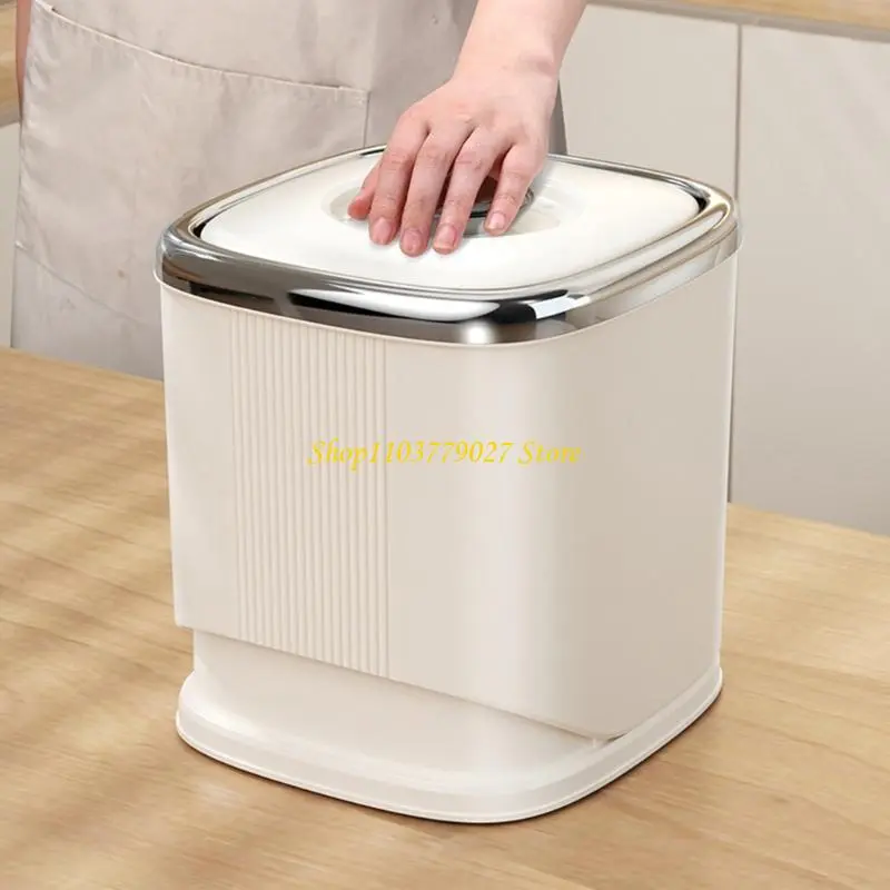 C4DF Moisture Proof Cereal Dispenser Storage Bucket With Measuring Cup For Easy Use