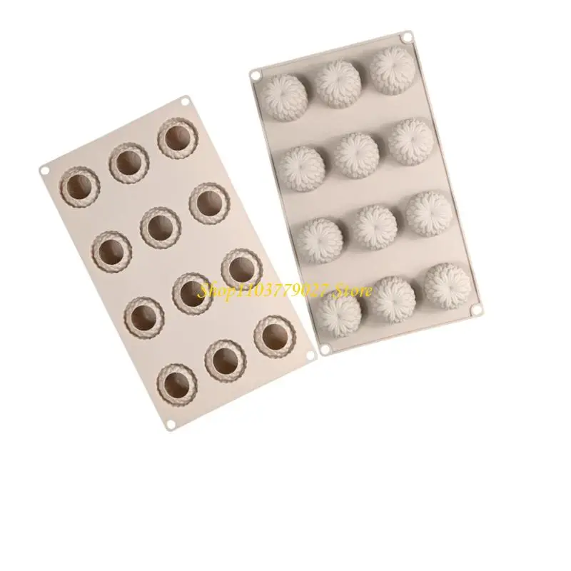 C4DF Fruit Flower Silicone Molds Baking Tool Mousses Cake Decorating Molds for Making Chocolate, Candy, Soap Enduring