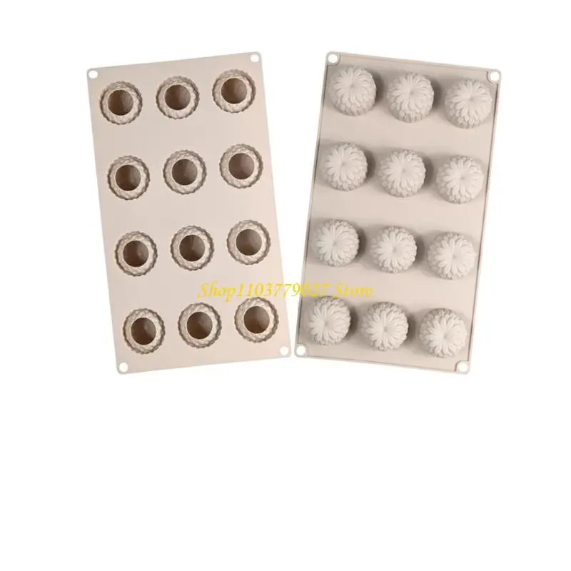 C4DF Fruit Flower Silicone Molds Baking Tool Mousses Cake Decorating Molds for Making Chocolate, Candy, Soap Enduring