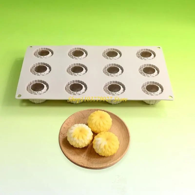 C4DF Fruit Flower Silicone Molds Baking Tool Mousses Cake Decorating Molds for Making Chocolate, Candy, Soap Enduring
