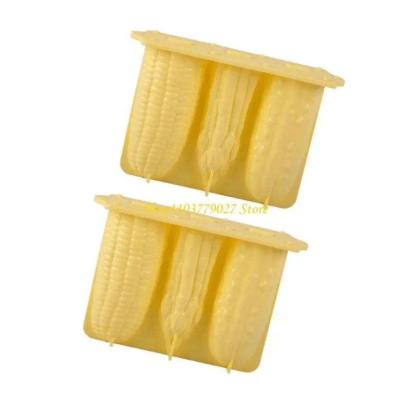 C4DF Silicone Popsicles Molds 4 Cavities Vegetable Ices Cream Mold Freezers Ices Mold Cake Candy Candy Mold Nonstick