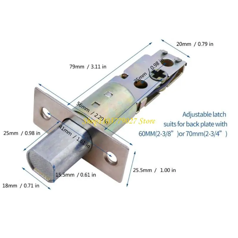 C4DF Stainless Steel Exterior Door Knobs with Lock & Keys Front Door Entrance Lockset