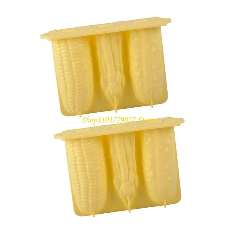 C4DF Silicone Popsicles Molds 4 Cavities Vegetable Ices Cream Mold Freezers Ices Mold Cake Candy Candy Mold Nonstick