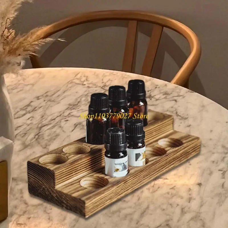C4DF Vintage Display Rack Double Layer Design Essential Oil Organizers