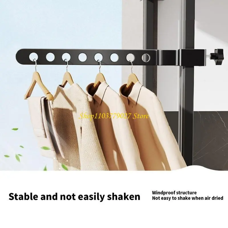 C4DF Foldable Clothes Hanger Wall Mounted Drying Rack for Efficient Space Utilization