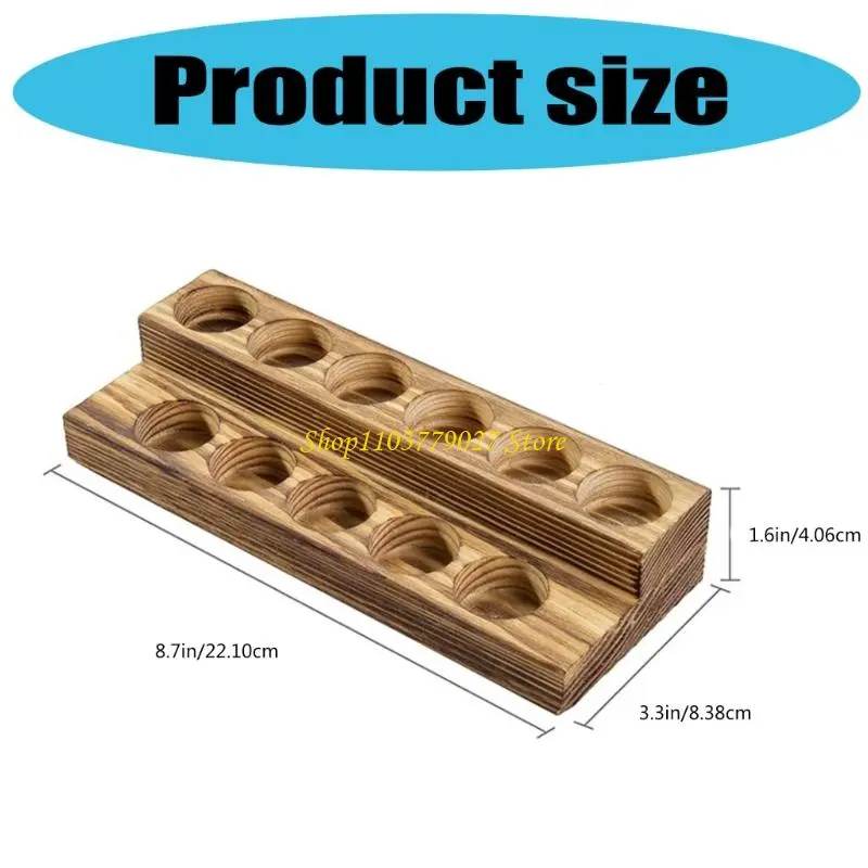 C4DF Vintage Display Rack Double Layer Design Essential Oil Organizers