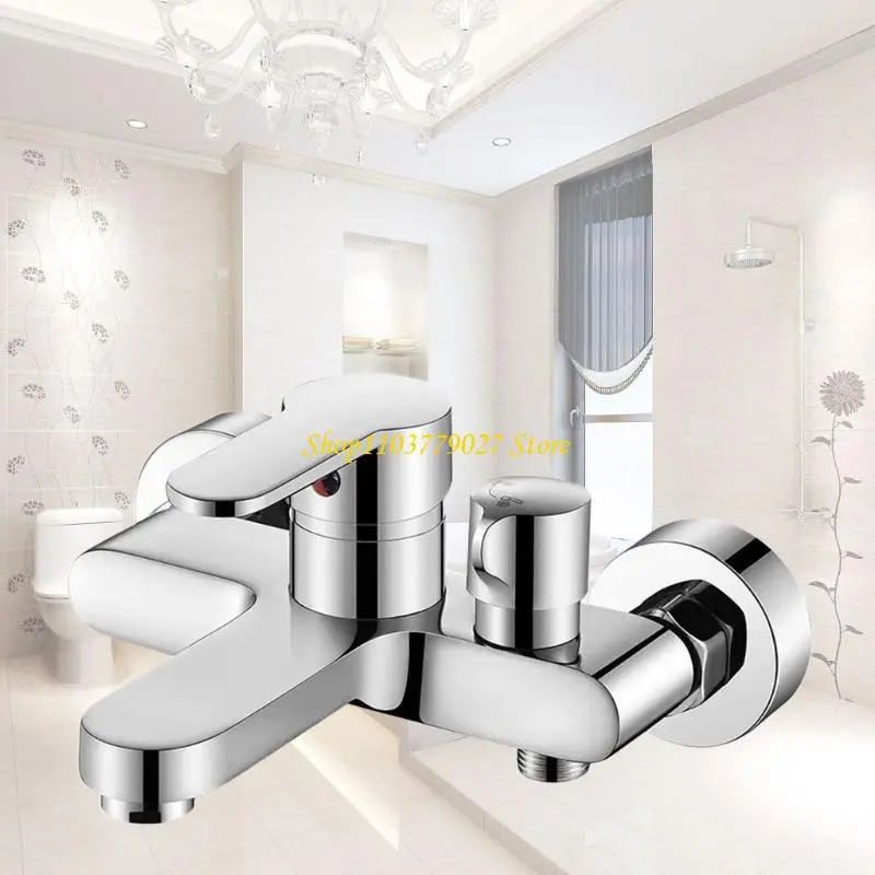 C4DF Bathroom Shower Faucets Hot Cold Water Bath Mixer Bathtub Tap Hot And Cold Water Bath Mixer Mixing Valves Enduring