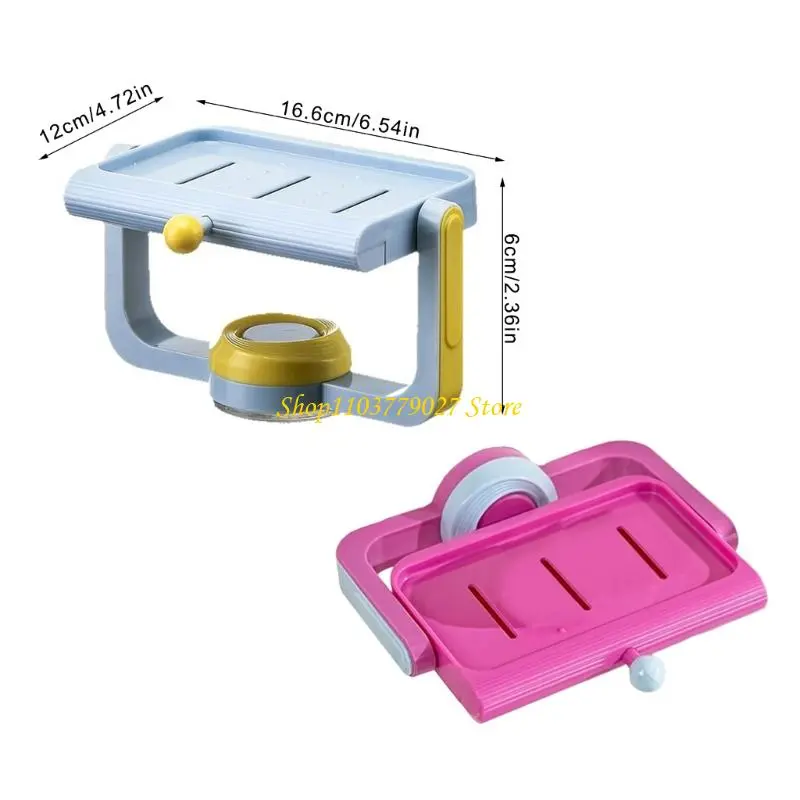 C4DF Powerful Suction Soap Dish Draining Strong Suction Power Soap Holder