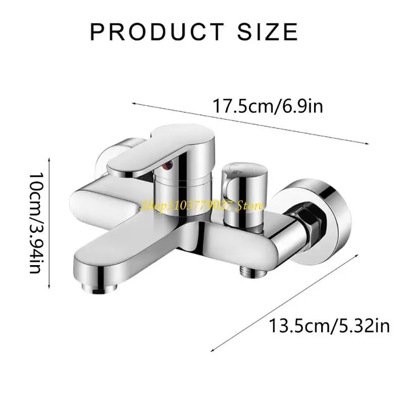 C4DF Bathroom Shower Faucets Hot Cold Water Bath Mixer Bathtub Tap Hot And Cold Water Bath Mixer Mixing Valves Enduring