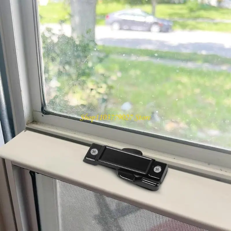 C4DF Pack of 4 Window Sash Lock Mounting Hole Centers Elegant Finish for Vertical and Horizontal Sliding Window Daily Use