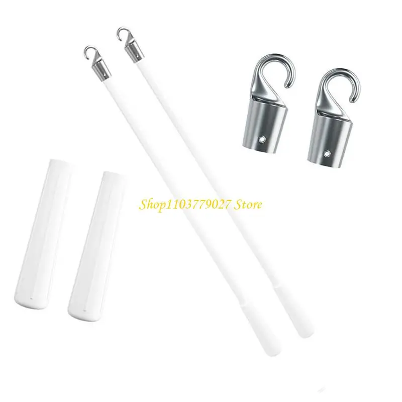C4DF Adjustable Tilt Wand with Grip & Hook Fiberglass Vertical Blind Tilt Rod for Vertical Blinds Fiberglass Replacement Rod