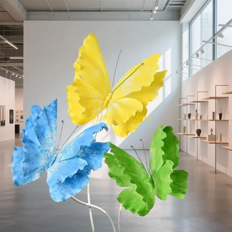 C4DF Realistic Gradient Butterflies Wedding Ceremony Decorations Photography Property Wall Art Party Design Accent