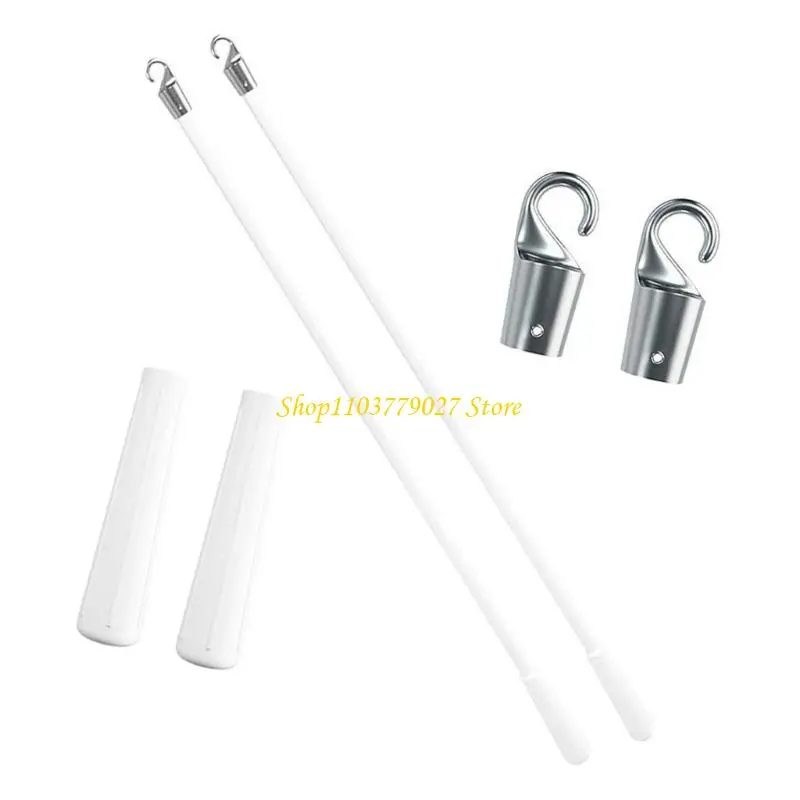 C4DF Adjustable Tilt Wand with Grip & Hook Fiberglass Vertical Blind Tilt Rod for Vertical Blinds Fiberglass Replacement Rod
