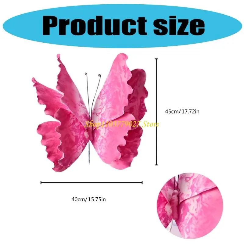 C4DF Realistic Gradient Butterflies Wedding Ceremony Decorations Photography Property Wall Art Party Design Accent