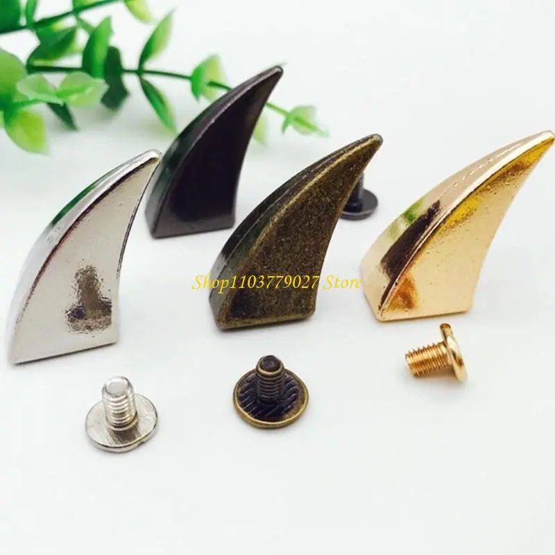 C4DF 10Pieces Cats Claws Studs 17.5mm 27mm Punk Alloy Studs with Screws Fashion Accessories For Bag Shoe Clothing Decoration