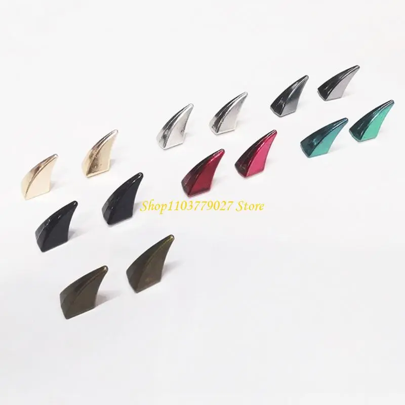 C4DF 10Pieces Cats Claws Studs 17.5mm 27mm Punk Alloy Studs with Screws Fashion Accessories For Bag Shoe Clothing Decoration