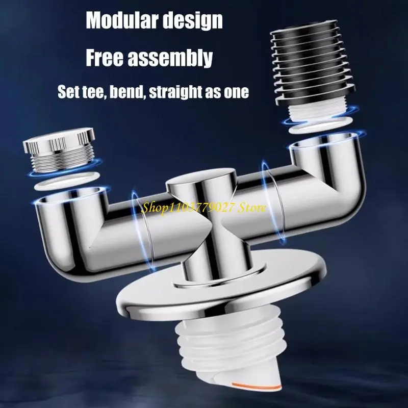 C4DF Washing Machine Floor Drain Adapter Sewer Pipe Connector Easily Install