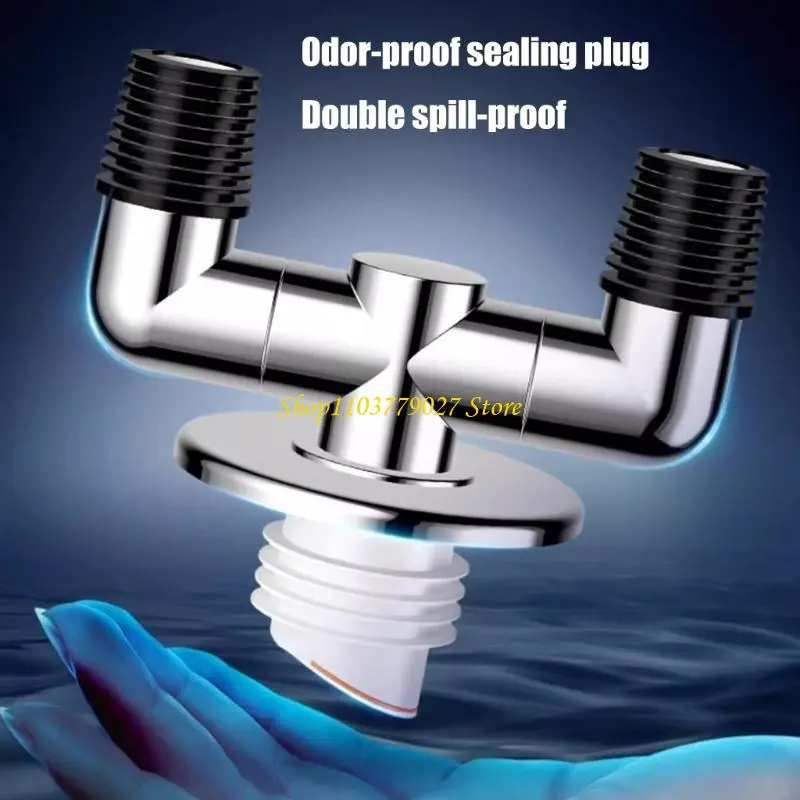 C4DF Washing Machine Floor Drain Adapter Sewer Pipe Connector Easily Install