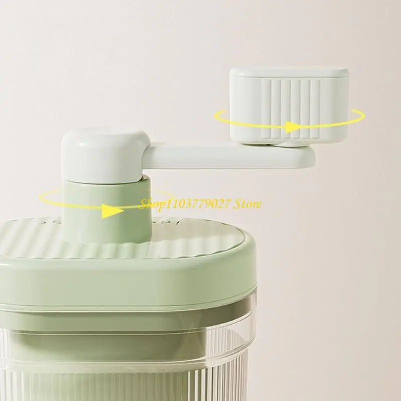 C4DF Delicate Manual Ice Crusher Hand Operated Snow Cone Maker Practical Kitchen Tool