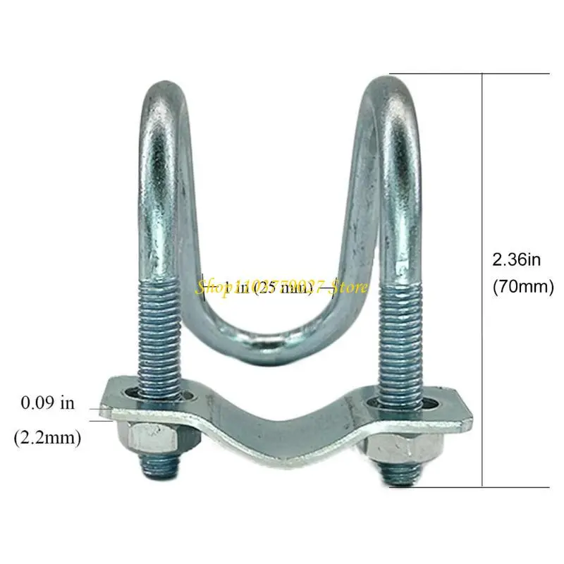 C4DF 10Pcs Metal Steel Double Clamp Pipe Connector Fixator Buckle Double Crosses Pipe Clamp Easy to Use