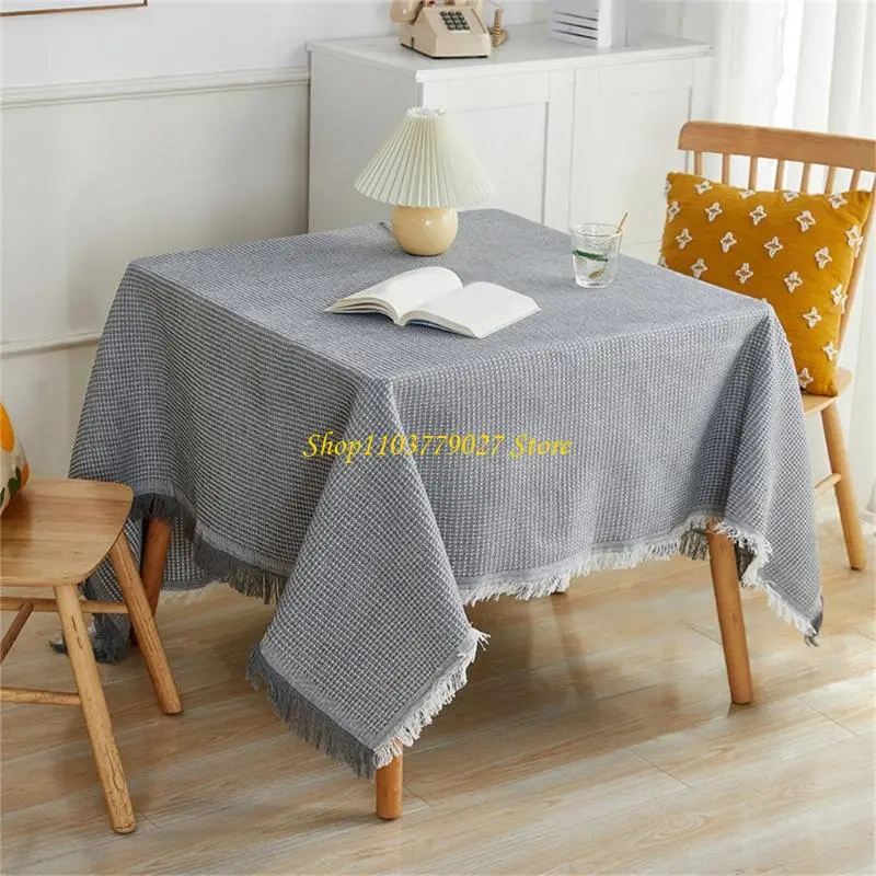 C4DF Rectangular Tablecloth Machine Washable Durable Dining Essential Table Cloth