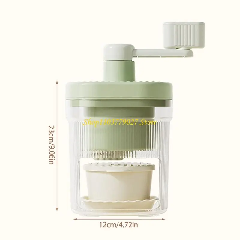 C4DF Delicate Manual Ice Crusher Hand Operated Snow Cone Maker Practical Kitchen Tool