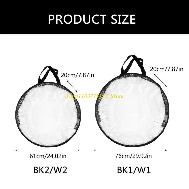 C4DF Christmas Wreath Storage Bag Dust Proof Garlands Cover with Handle Round Tear Resistant Holder for Holiday Decoration