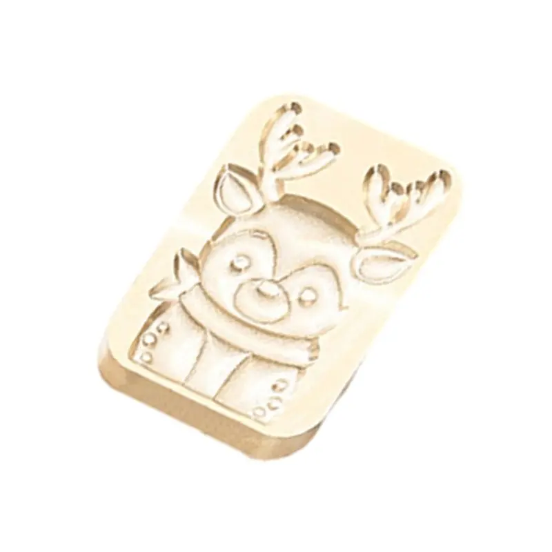 Y1UB Animal Series Sealing Wax Stamp for Christmas Envelopes Card Wedding Invitation Decoration Brass Reindeer Wax Seal Stamp