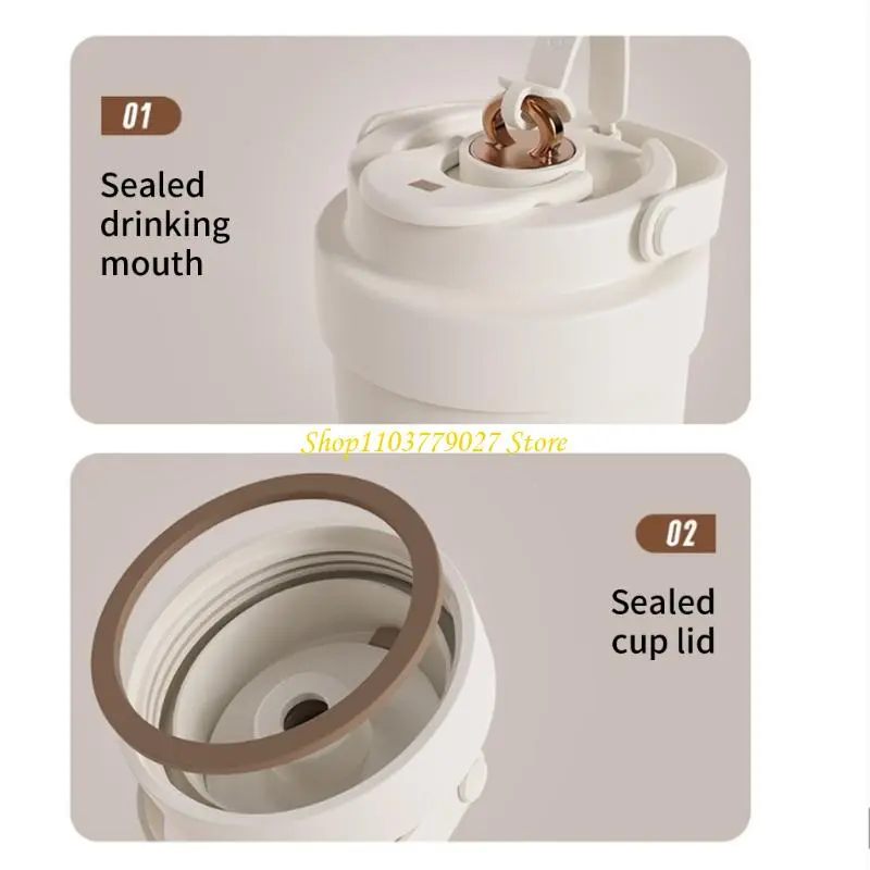 C4DF Stainless Steel 750ml Insulated Cup Ceramic Coated Interior Leak Proof Drinkware