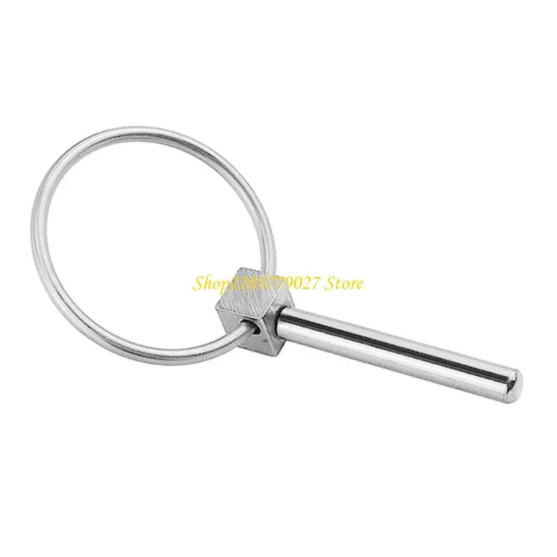 C4DF 1/2Pcs Trailer Lock Pin Stainless Steel Round Safety Pin Fasteners Replacement Retaining Pin Rustproof Hardware