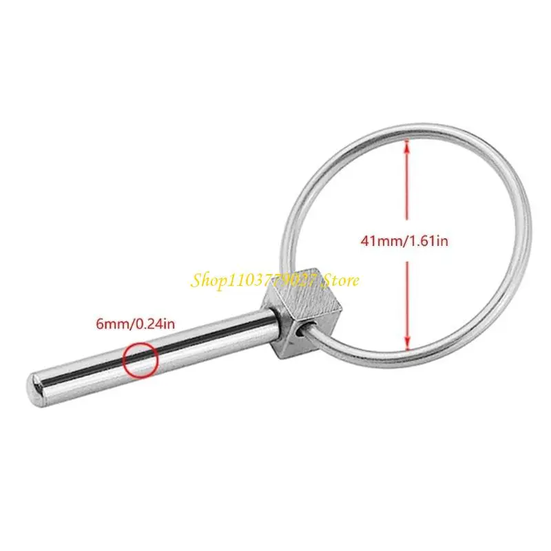 C4DF 1/2Pcs Trailer Lock Pin Stainless Steel Round Safety Pin Fasteners Replacement Retaining Pin Rustproof Hardware
