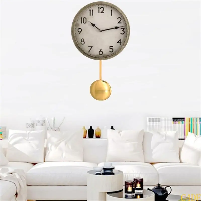 C4DF Quartzs Pendulum Clock Movement and Chimes Music Box Kits Pendulum Clock Repair Set with 2 Set of Hands for Home Decors