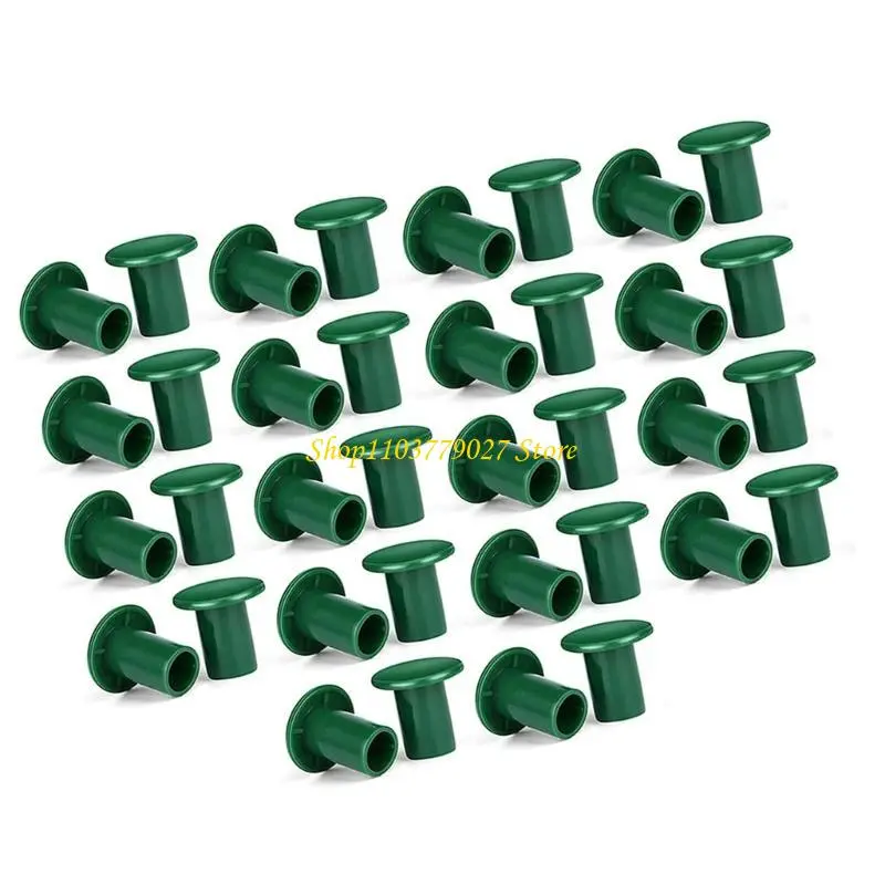 C4DF Set Of 36 Protective Green PVC Cane End Caps For Canes And Garden Safety Protective Safety Caps