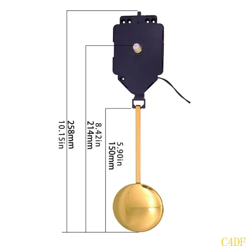 C4DF Quartzs Pendulum Clock Movement and Chimes Music Box Kits Pendulum Clock Repair Set with 2 Set of Hands for Home Decors