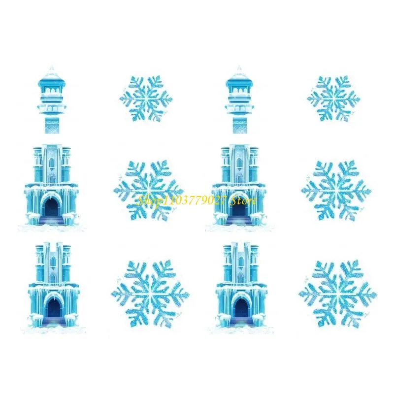C4DF Stylish 3 Tiers Snowflake Dessert Stand Cupcake Holder for Seasonal Gatherings Holiday Household Cake Display Rack