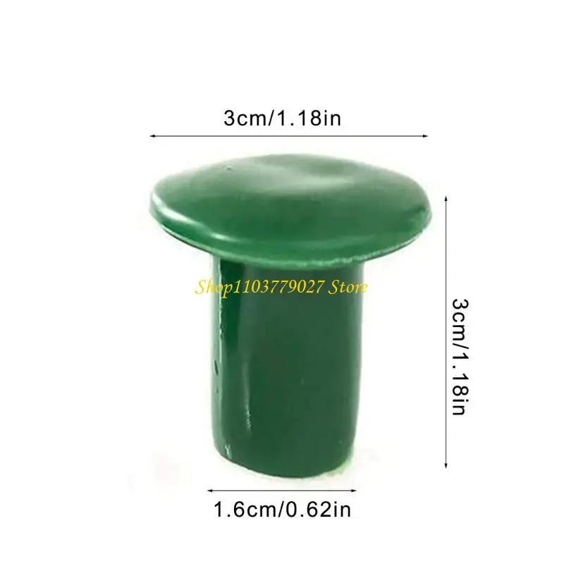 C4DF Set Of 36 Protective Green PVC Cane End Caps For Canes And Garden Safety Protective Safety Caps